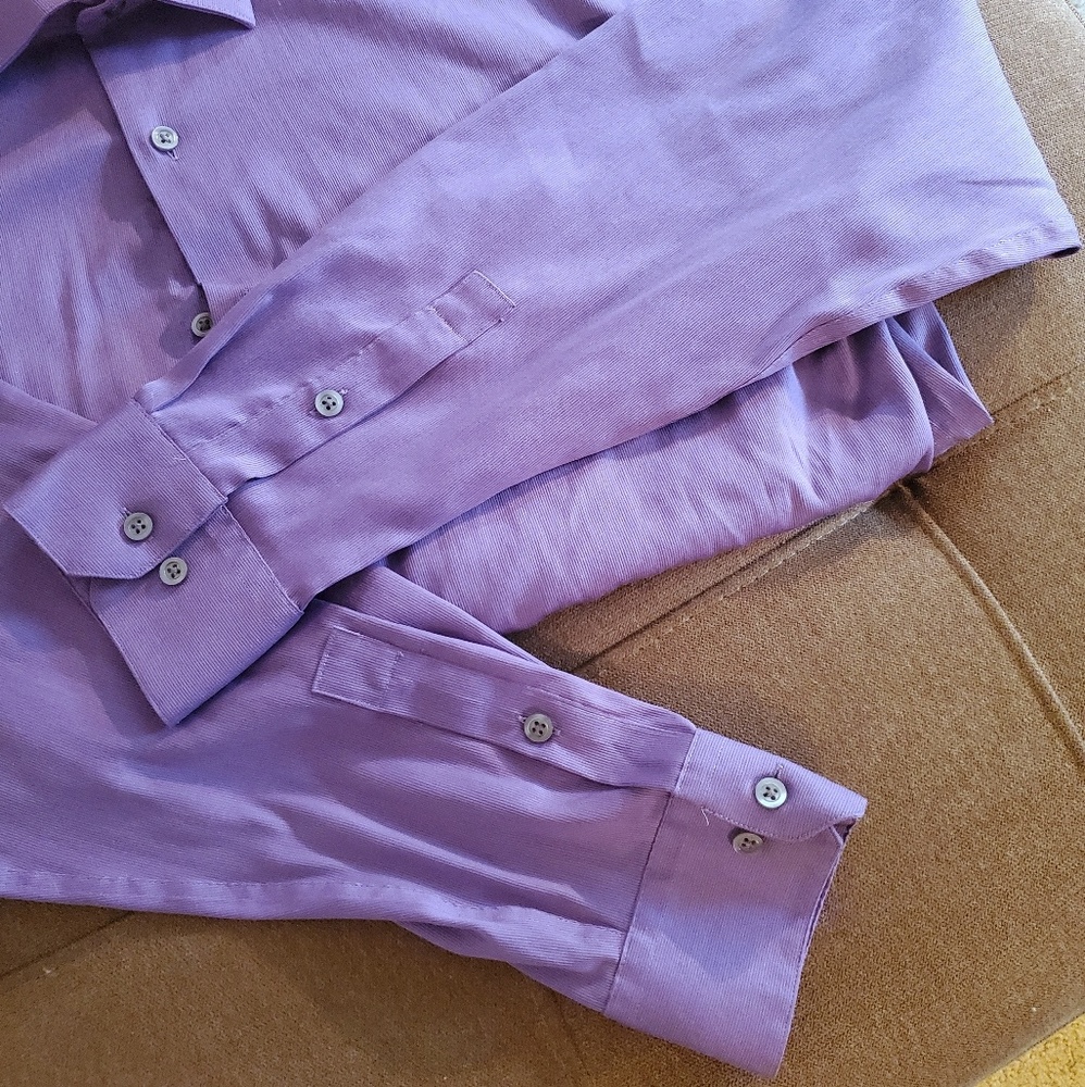 💯 Alfani Long Sleeve Eggplant Shirt - Picture 5 of 11